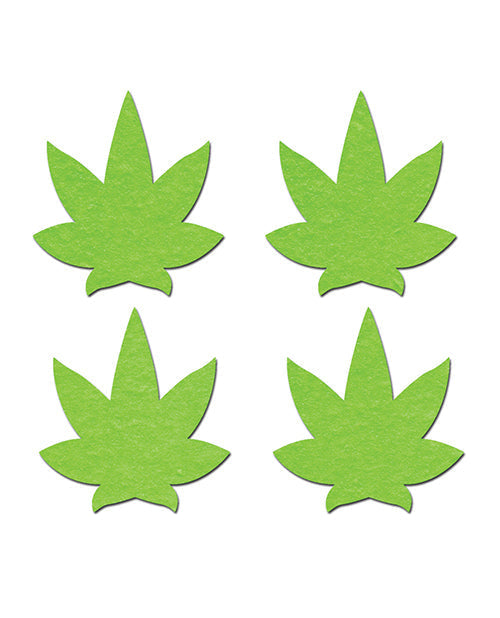 Pastease Premium Petites Leaf - Glow in the Dark Green O/S Pack of 2 Pair