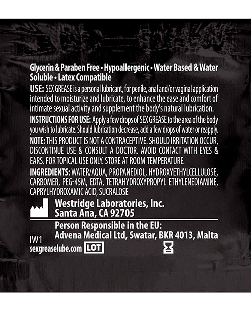 Sex Grease Water Based - 4.4 oz Bottle