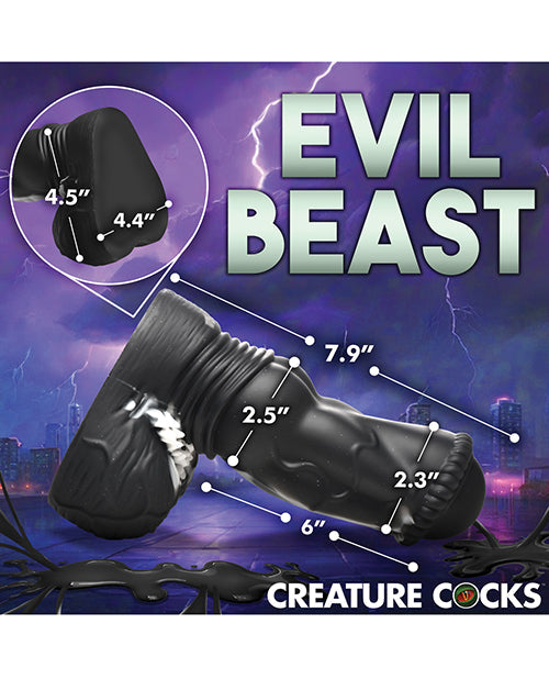 Creature Cocks Realistic Dildo | Venom Silicone Big Black Dildo | Suction Cup Dildo