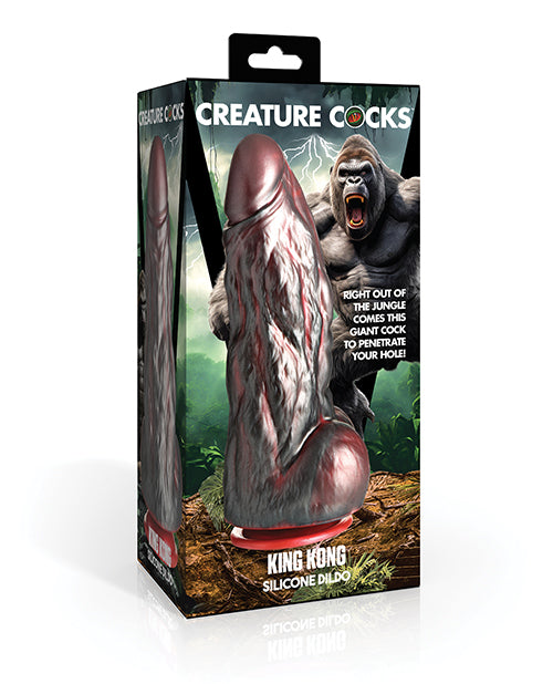Creature Cocks Realistic Dildo | King Kong Silicone Big Dildo | Red-Gray Suction Cup Dildo