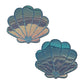 Pastease Opalescent Mermaid Shells - Seafoam Blue O/S