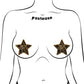 Pastease 2025 Happy New Year Star Nipple Covers - Black/Gold O/S