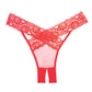Adore Sheer & Lace Desire Panty Red O/S