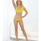 Neon Lace Underwire Bra w/Double Tulle Garter Skirt & Double Elastic Panty Neon Lime MD