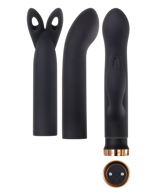 Evolved Four Play Kit | Black-Rose Gold Bullet Vibrator | 7-Speed G Spot Vibrator | Waterproof Clit Vibrator