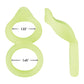 Forto F-88 Double Ring Liquid Silicone Cock Ring - Glow in the Dark