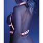 Glow Strapped In Glow in the Dark Harness Top (Pasties Not Included) Light Pink O/S