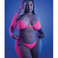 Glow Come Alive Suspender Stockings, Bralette & G-String Multi Color QN