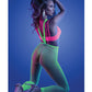 Glow Come Alive Suspender Stockings, Bralette & G-String Multi Color O/S