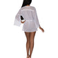 Modern Romance Flowing Short Robe White S/M