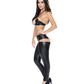 Liquid Onyx Halter Bra & Cutout Pants Black S/M