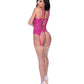 Berrylicious Lace Halter Basque & G-String Pink S/M