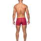 Seamless Sleek Short w/Sheer Pouch Red LG
