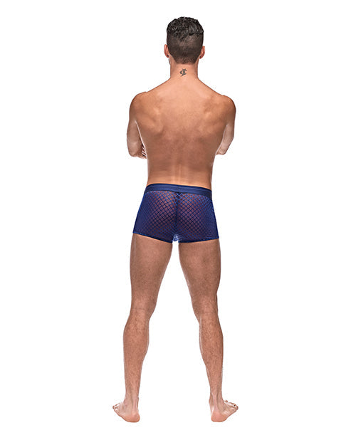 Diamond Mesh Mini Short Blue XL