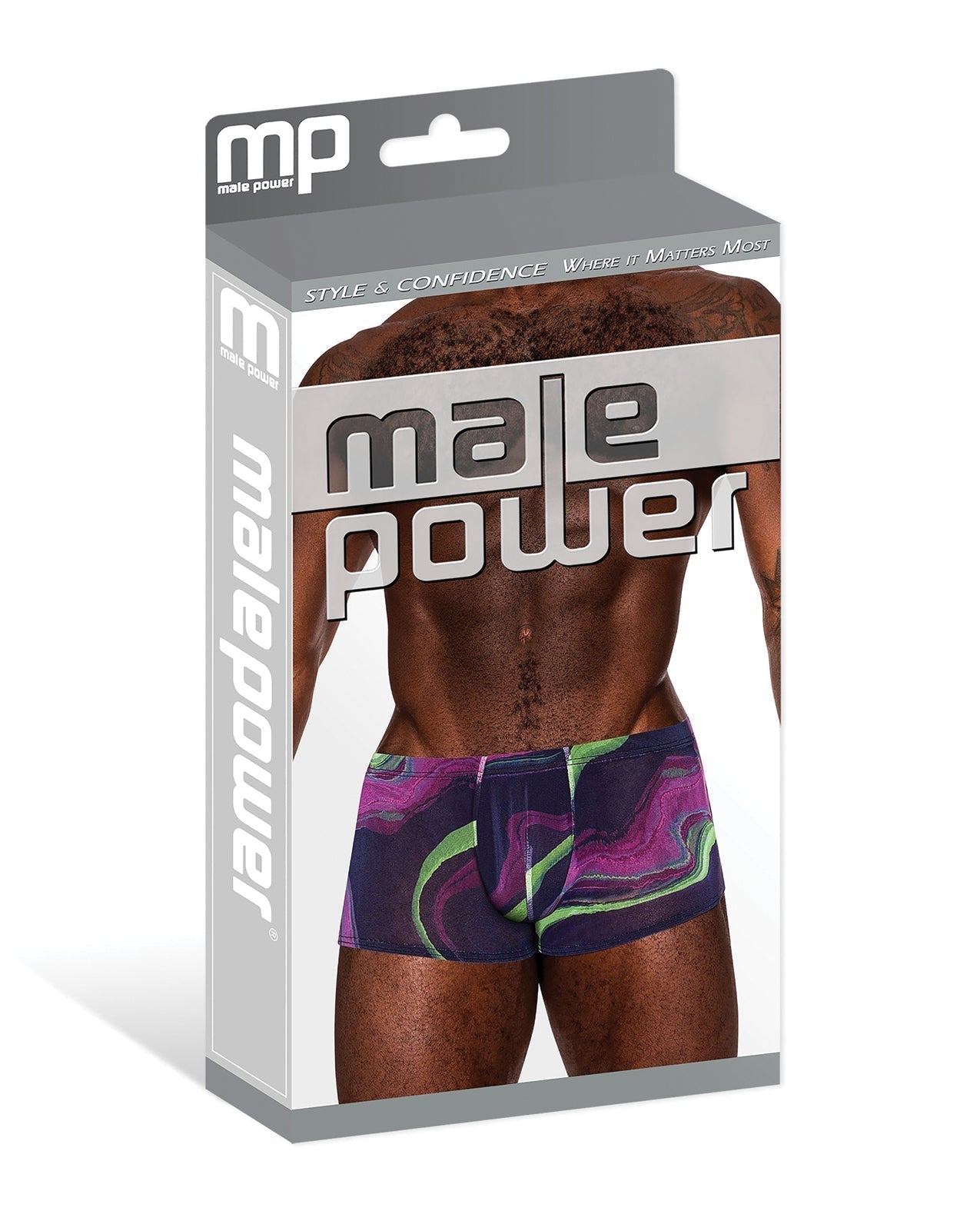 Galactic Sheer Poly Spandex Mini Short Multi Color LG