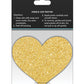 Pretty Pasties Glitter Hearts Black/Gold - 2 Pair