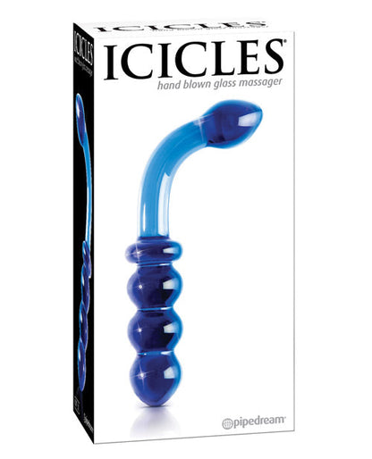 Icicles No 31 Realistic Dildo | Hand Blown Glass Dildo | Blue G Spot Big Dildo | Large Dildo