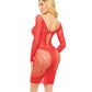 Pink Lipstick Animal Inside Chemise Red O/S