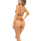 Rene Rofe Lurex Dreams Bra & Thong Burgundy M/L