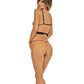 Rene Rofe Danger Zone Open Cup Bralette & G-String Black M/L