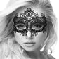 Shots Ouch Black & White Lace Eye Mask - Queen Black