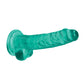 Shots RealRock Realistic Dildo | Clear 7" Big Dildo with Balls | Turquoise Suction Cup Dildo