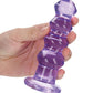 Shots RealRock Crystal Clear 5.5" Curvy Dildo/Butt Plug - Purple