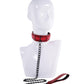 Sex & Mischief Ex's & Oh's Collar & Leash - Red/Black
