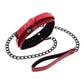 Sex & Mischief Ex's & Oh's Collar & Leash - Red/Black