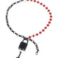 Sex & Mischief Ex's & Oh's Crystal Day Collar - Red/Black