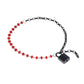 Sex & Mischief Ex's & Oh's Crystal Day Collar - Red/Black