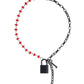 Sex & Mischief Ex's & Oh's Crystal Day Collar - Red/Black
