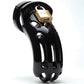 Curve 3 3/4" Curved Cock Cage & Lock Set  - Black