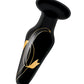 Secret Kisses 4" Handblown Glass Plug - Black/Gold