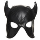 Master Series Dungeon Demon Bondage Hood w/Horns - Black