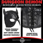 Master Series Dungeon Demon Bondage Hood w/Horns - Black