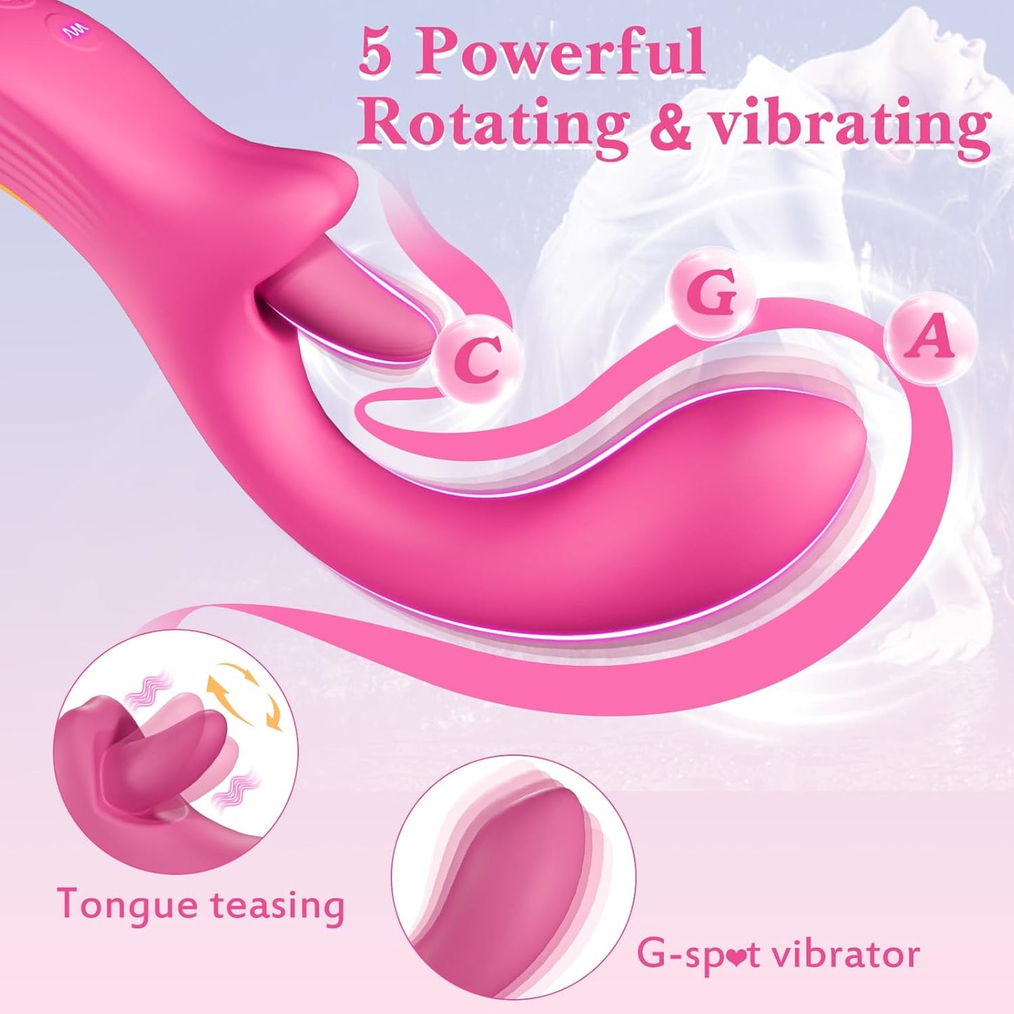 LickSpiral 3-in-1 Clitoral & G-Spot Vibrator