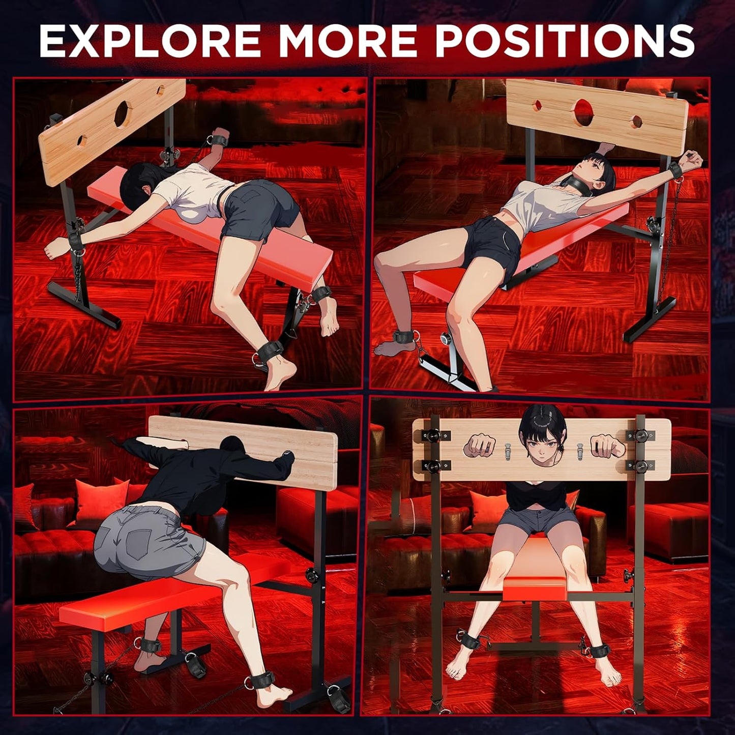 ObeyFrame Ultimate BDSM Bondage Restraints Sex Bench
