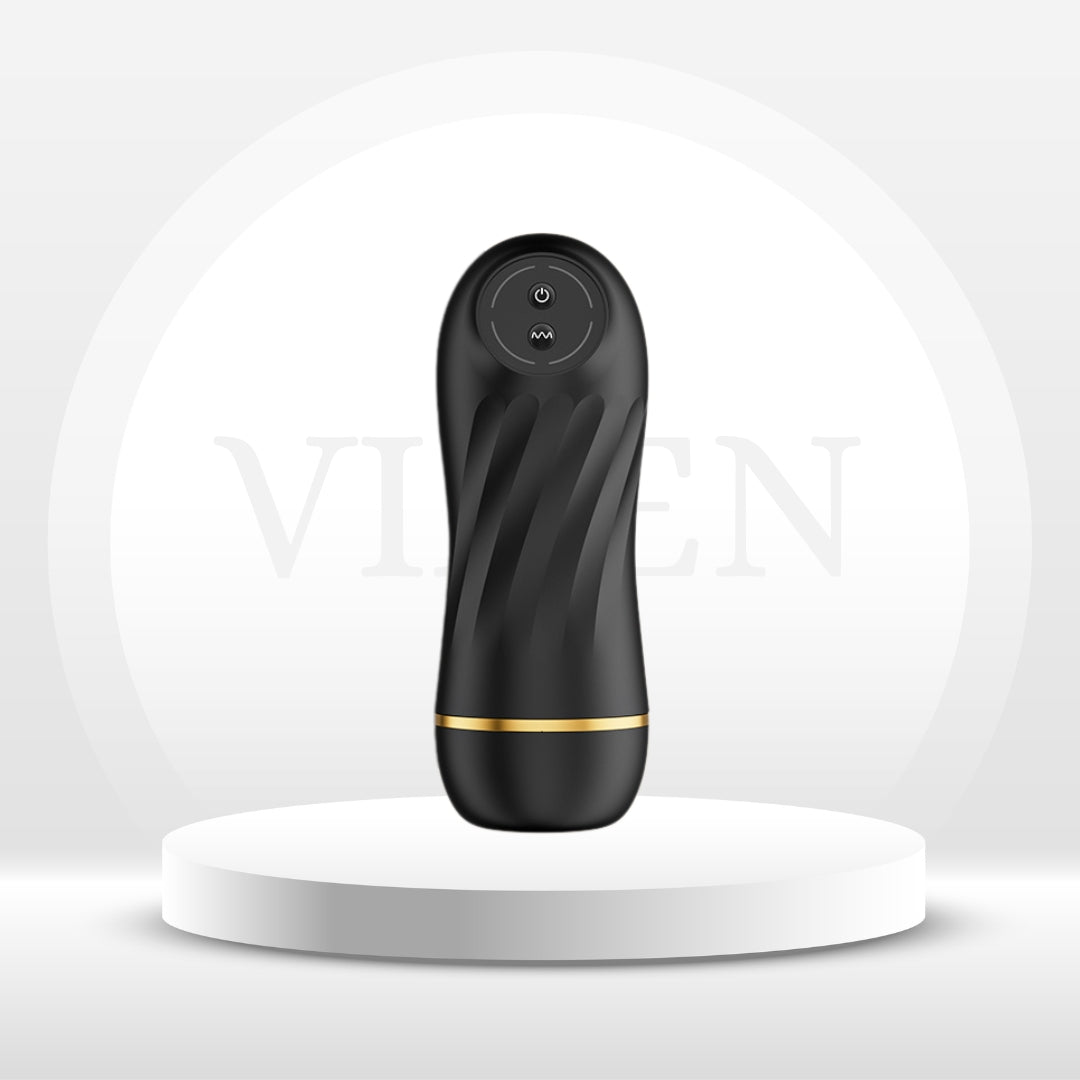 PulseWrap Vibrating Stroker with Cock Ring Trainer