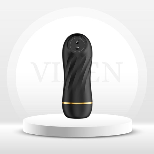 PulseWrap Vibrating Stroker with Cock Ring Trainer