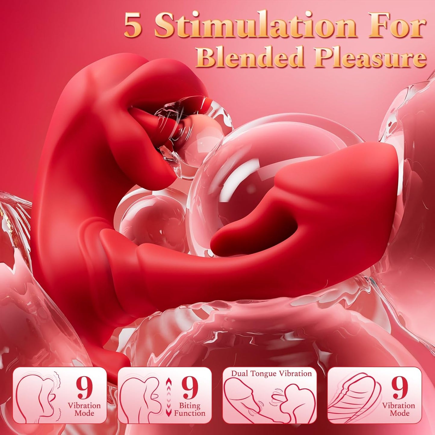 RoseBite 4-in-1 App Licking Vibrator