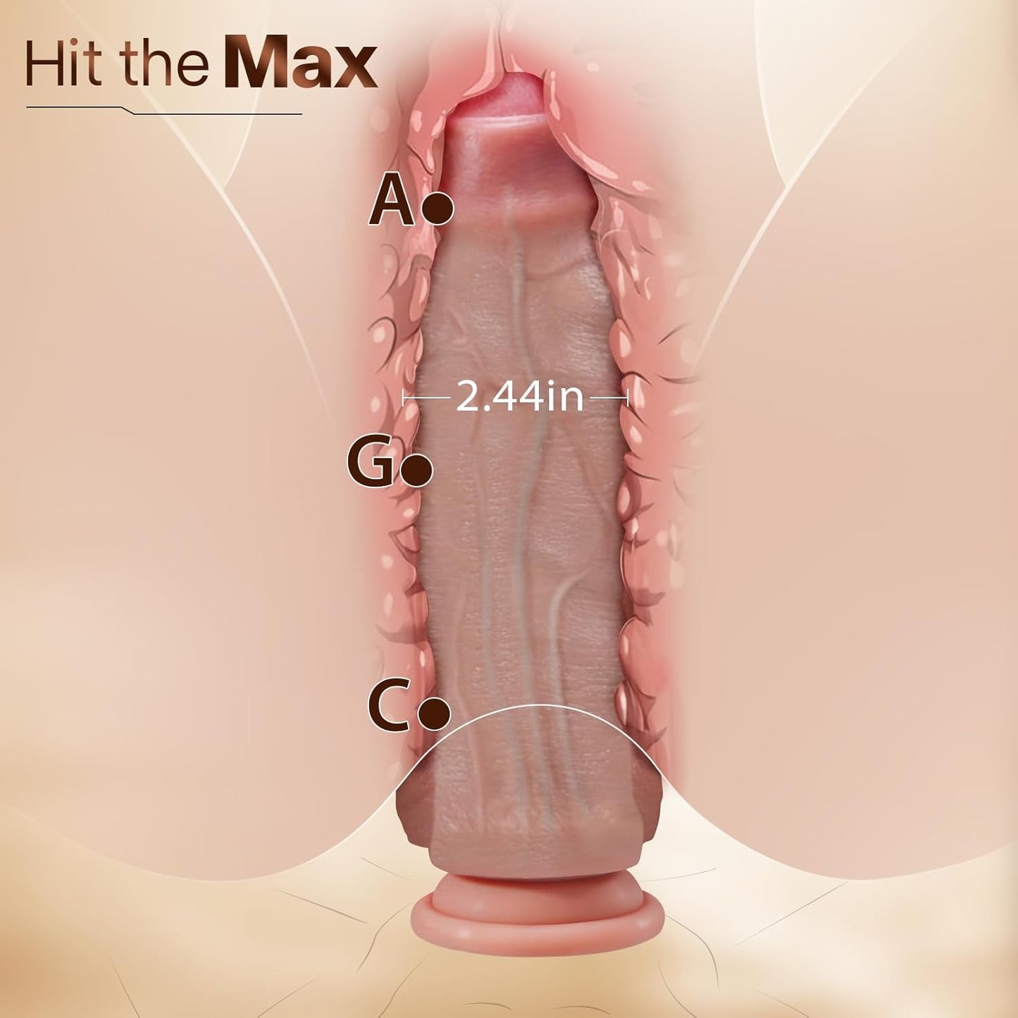 UncutKing XL Foreskin Realistic Dildo