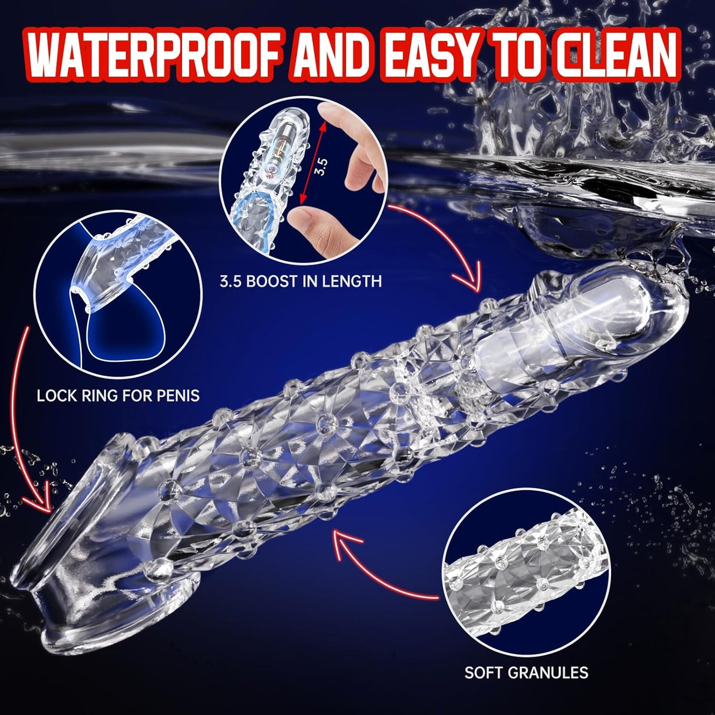 VibeFit Reusable Vibrating Penis Sleeve