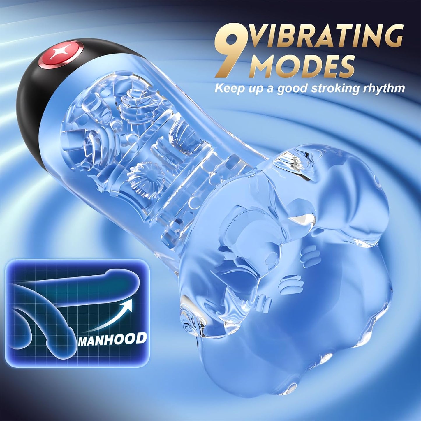 VibeView Transparent App-Controlled Penis Vibrator