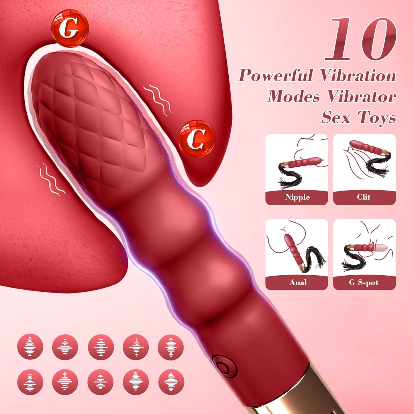 WhipVibe 2-in-1 G-Spot & BDSM Whip